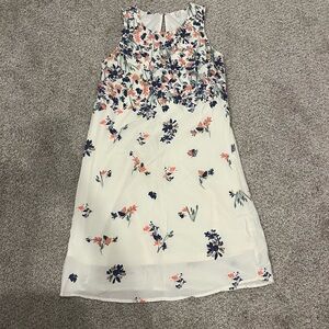 Maurices Floral Dress - White and Navy